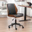 Chaise de bureau rembourrée en similicuir Bryonie-340057852