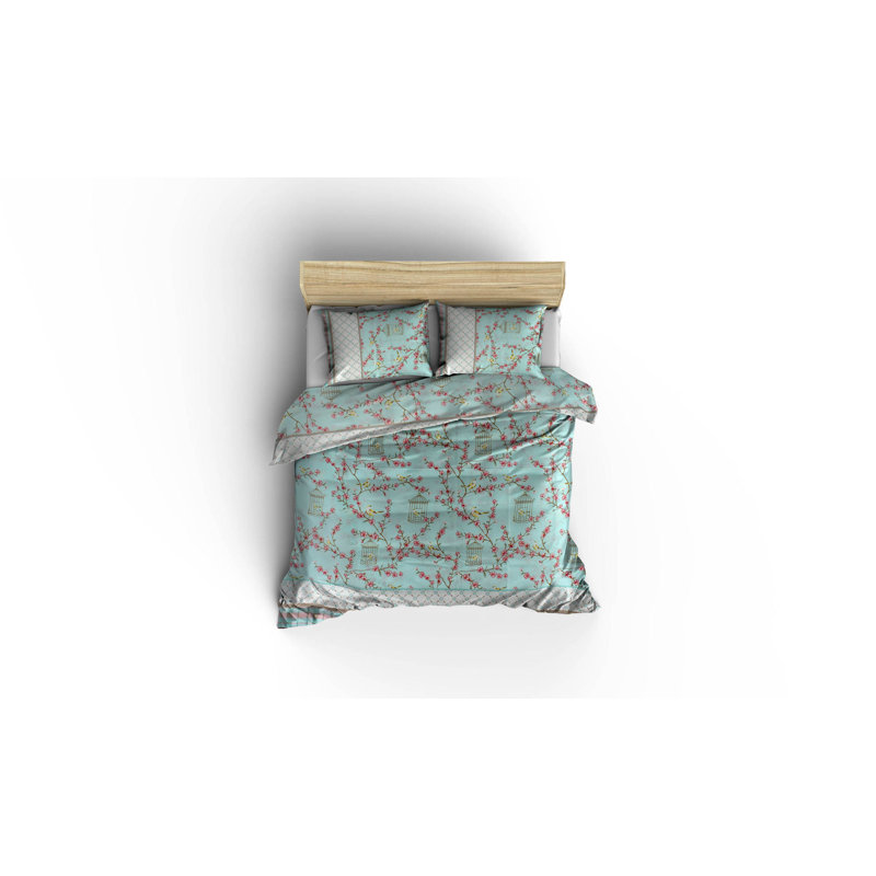 Cotton Blend Floral Duvet Cover
