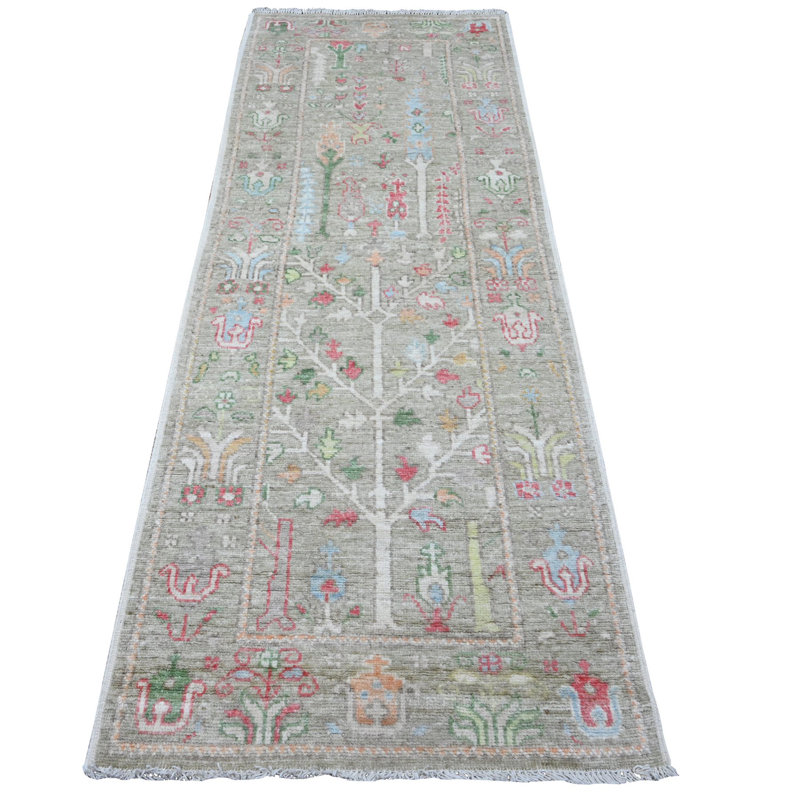 Tapis oriental noué à la main 2 pi 11 po x 8 pi 1 po Angora Oushak