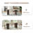 Modern 63" Retangular Wrining Desk, Faux Marble Table Top Desk With Double Legs