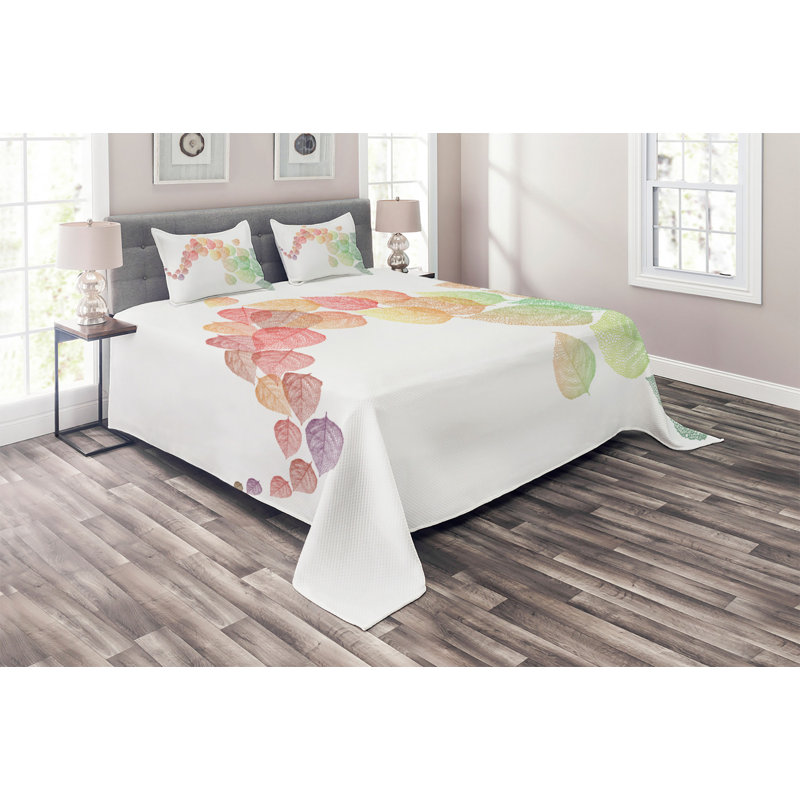 Farmhouse / Country Polyester Floral Coverlet