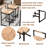 Prakhar Woven Water Hyacinth Counter Bar Stool with Low Back Set