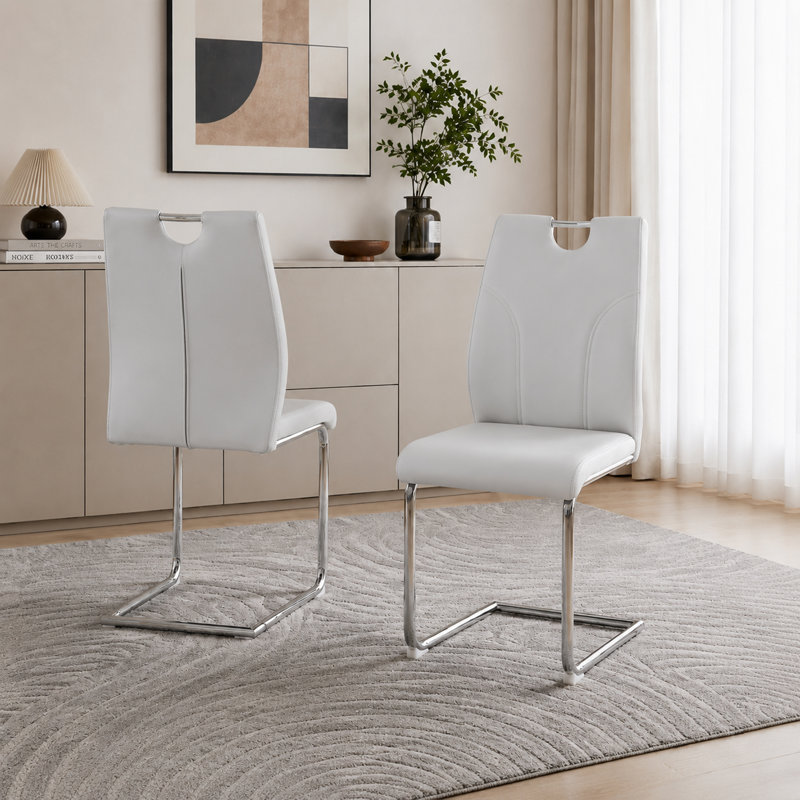 19 " H Upholstered Side Chair, Gray