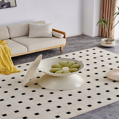 Table d'appoint ronde multifonctionnelle avec plateau de rangement