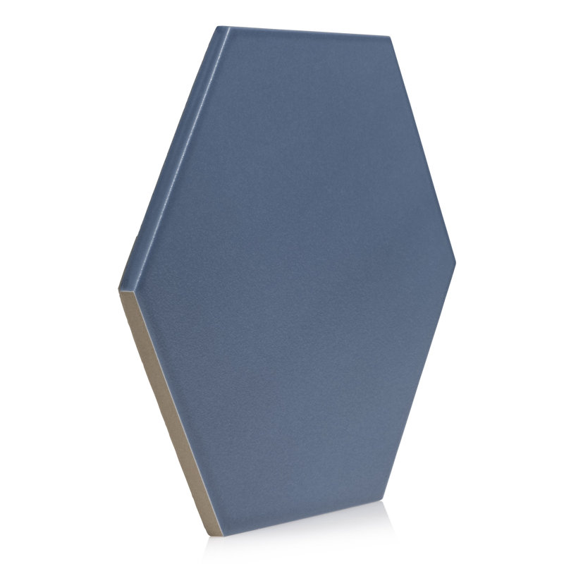 9'' W x 7.8'' L Porcelain Singular Tile, Blue
