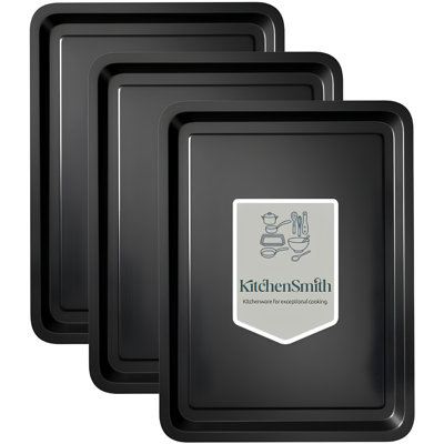 KitchenSmith Non-Stick Aluminum 3 Piece Baking Tray Set