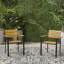 Chaise de cour arrière - et noir, bois, moderne et extérieur tendance