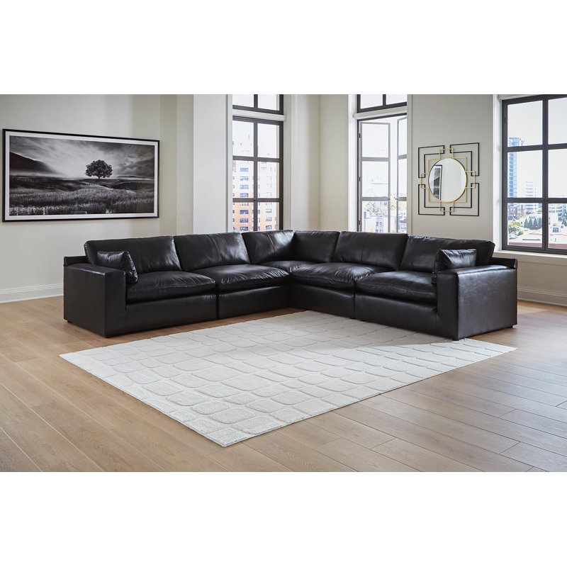 Ammalu Genuine Leather Sectional 