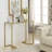 Abdelkarim 38'' Glass Top Console Table-346622073