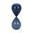 Decorative Glam Glass Hourglass Sculpture for Office Decor - Modern Object Accent for Bedroom Styling, Living Room Tabletop or Home Decoration - Blue-970907093-969638724