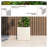 Urta Square Fiberstone Planter Modern Handmade MGO Clay Plant Pot with Drainage Holes for Indoor & Outdoor Use-119480103-119480123