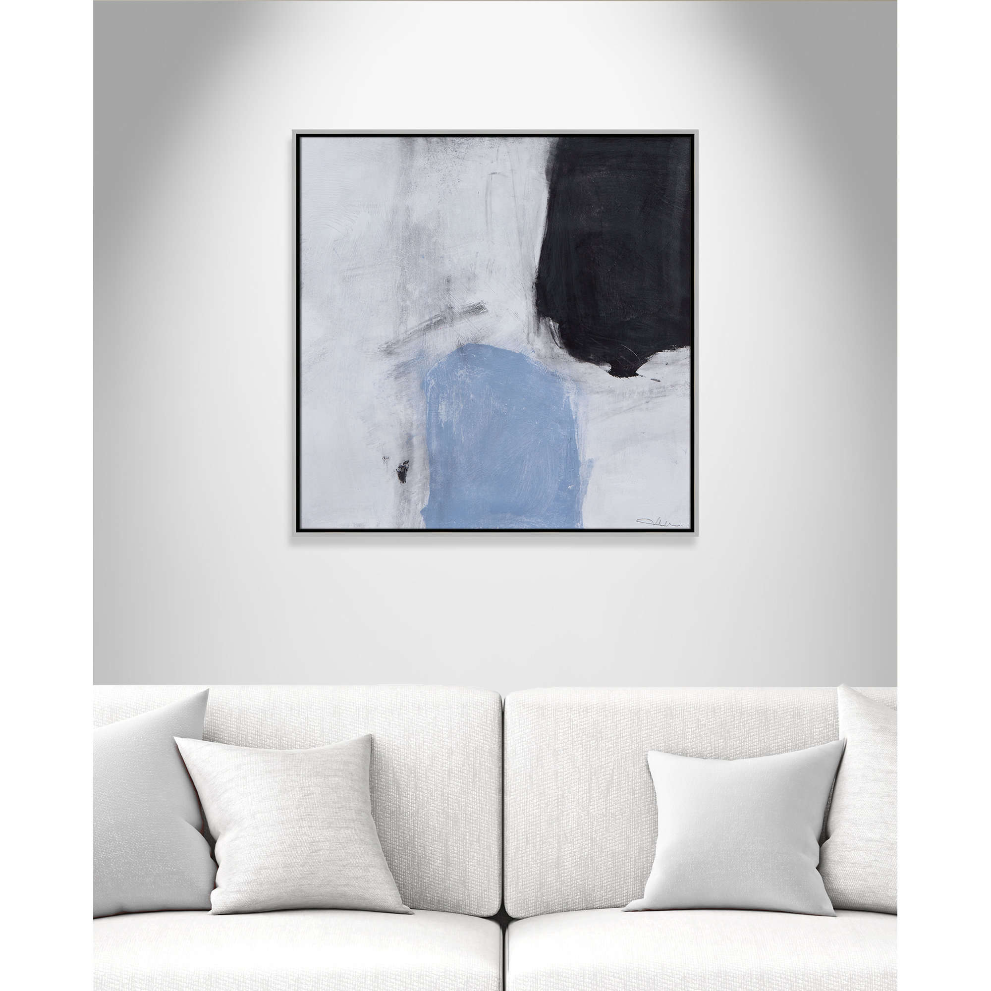 From Powder Blue to Onyx Print by Casa Fine Arts, 31.5" H x 31.5" W, Silver
