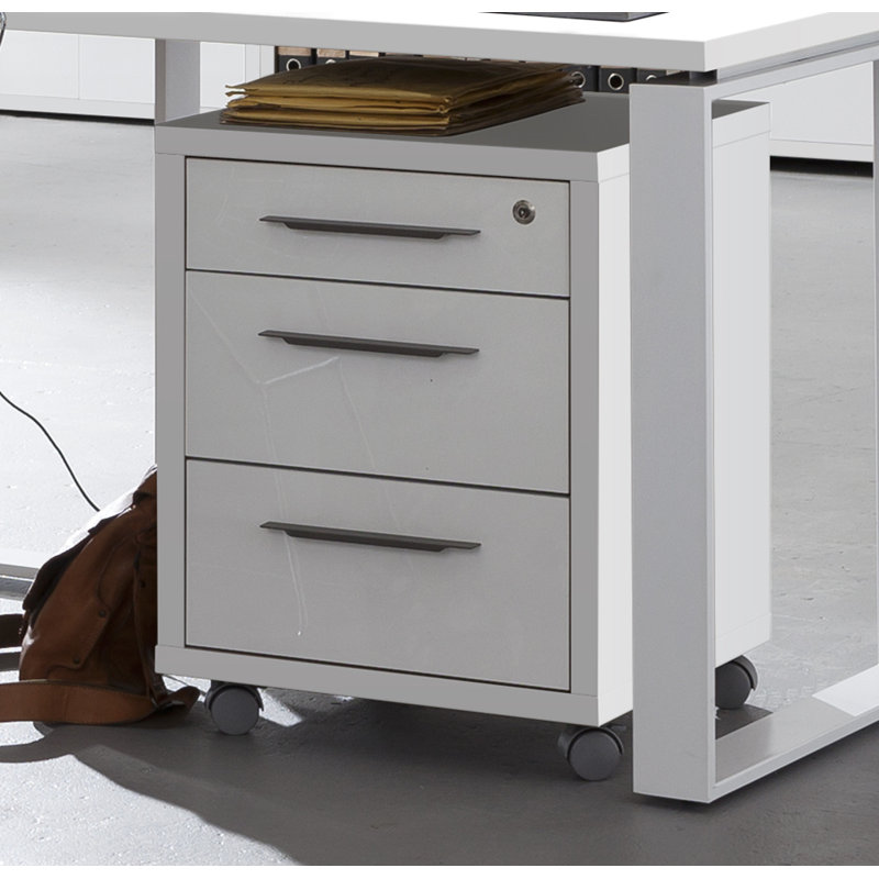 Disegno 49cm Wide 3 -Drawer Mobile File Cabinet