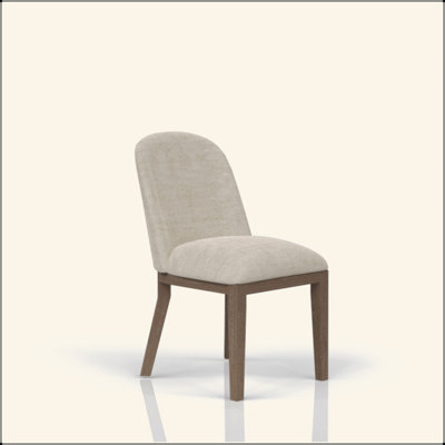 Ensemble de 2 chaises rembourrées cacao et ivoire