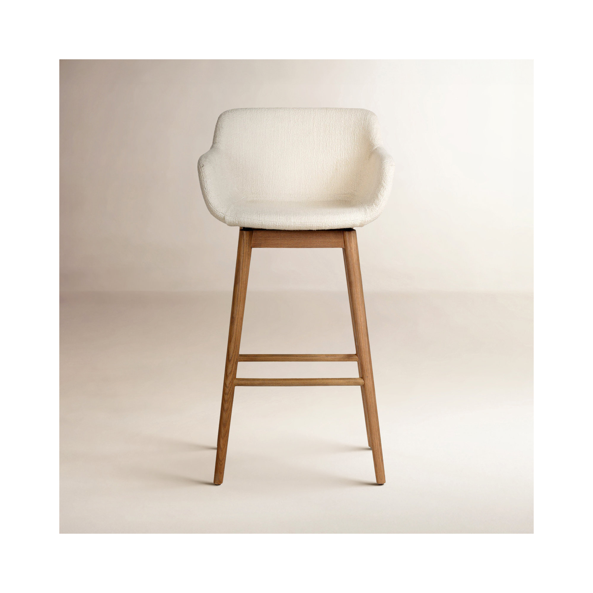 Bahari Swivel Stool-Kerbey Ivory-Counter, Bar Stool (30" Seat Height)