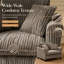 Petit canapé simple, fauteuil avec coussins, rembourré en velours côtelé doux, chaise décorative confortable, style scandinave moderne, brun-94636576