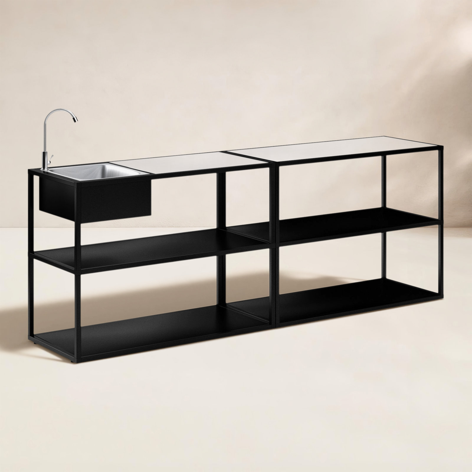 2-Piece Outdoor Kitchen Modular with Sink