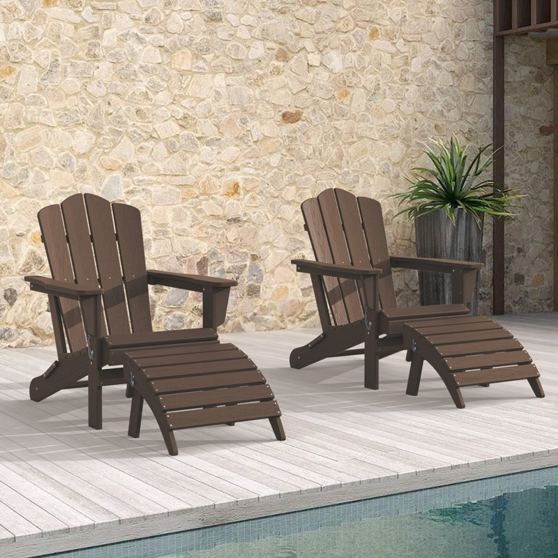 Repose-pieds Wolir Classic Adirondack, Marron foncé