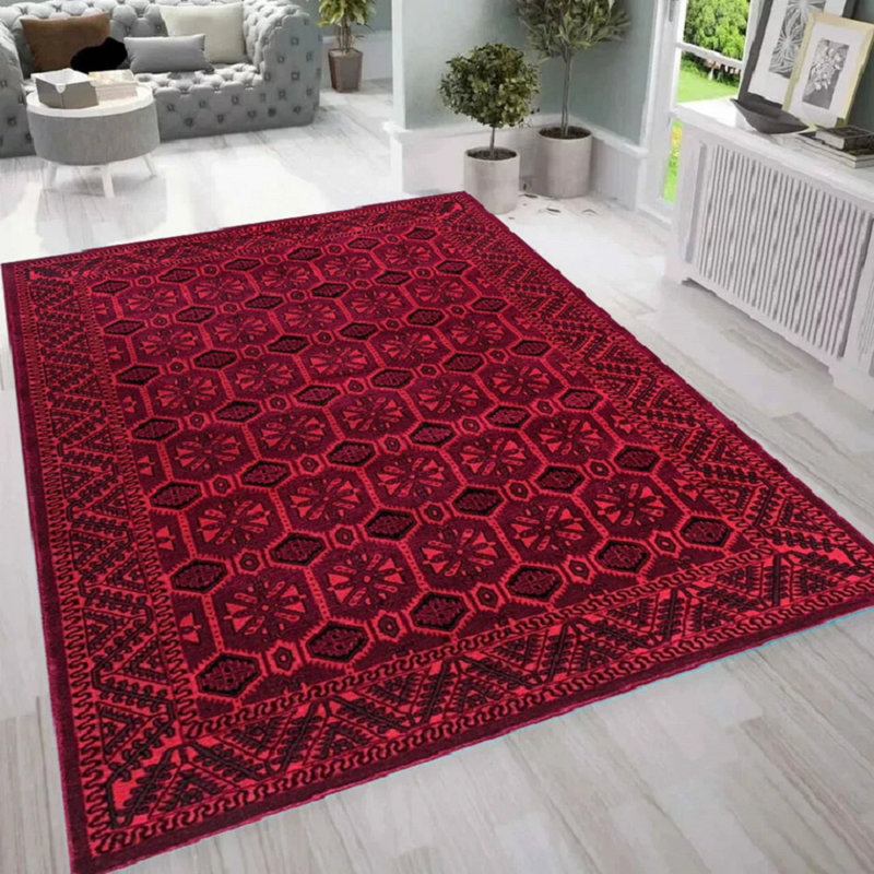 Indoor / Outdoor Area Rug, Red, Rectangle 240 x 320 cm