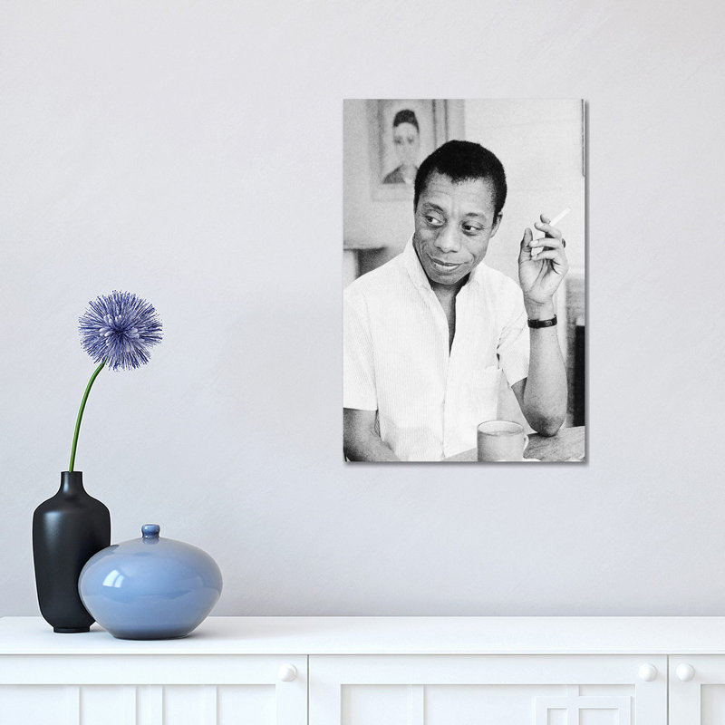 James Baldwin (1924-1987) - Print on Canvas, 30.48 cm H x 45.72 cm W, Wrapped Canvas