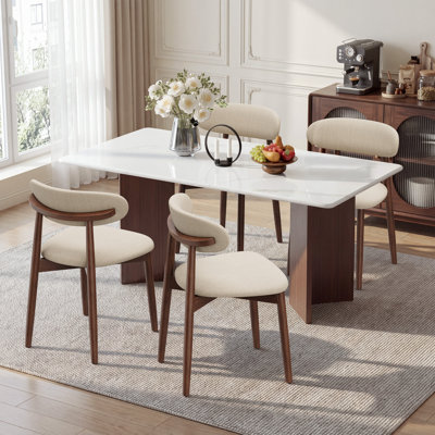Solon Upholstered Solid Wood Side Chair Dining Chair
