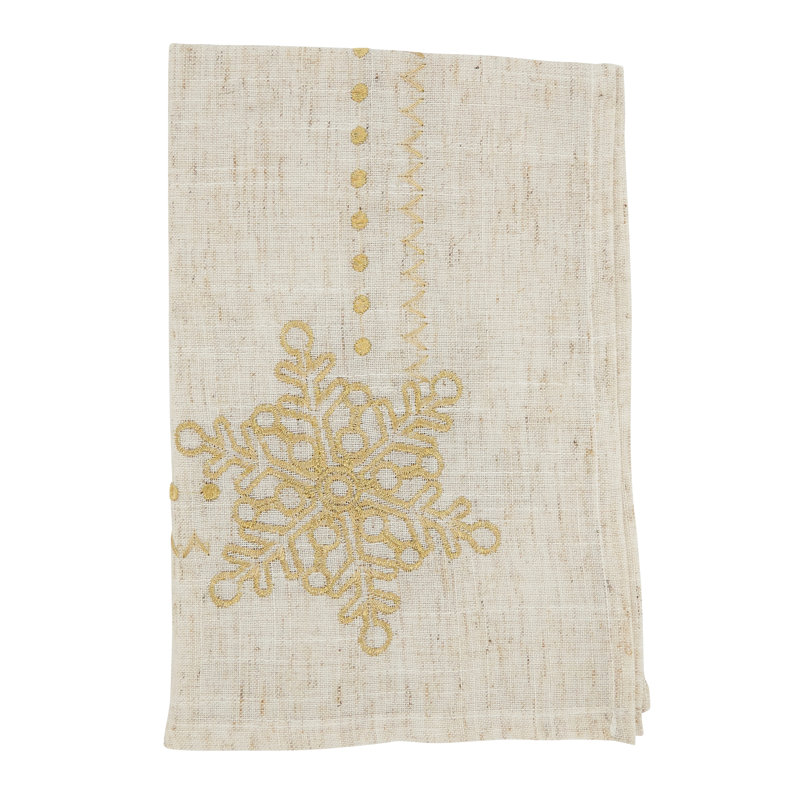 Natal Collection Polyester No Pattern Square Napkin, Natural