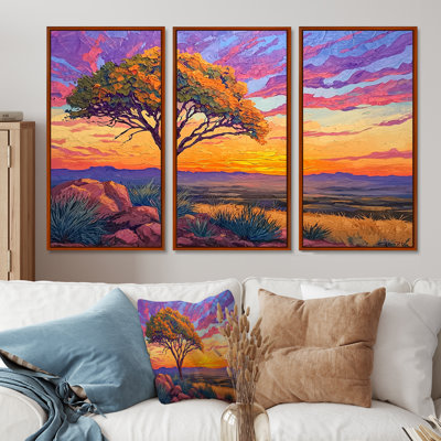 El Paso Sunset II - Texas Wall Art Living Room Set