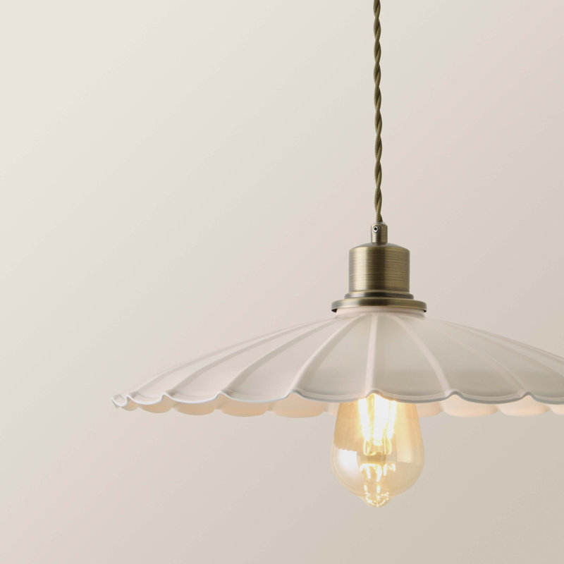 Alasia 1 - Light Satin Pendant, No, Cream