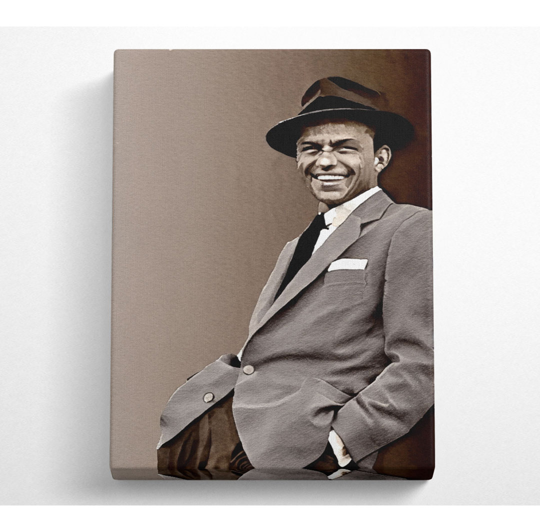 Frank Sinatra Sepia - Kunstdrucke auf Leinwand