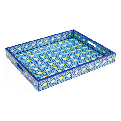 Plateau laqué Basketweave