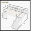 Lit mezzanine simple TG avec tablettes de rangement, lit mezzanine inférieur en bois massif avec lumières DEL et garde-corps pleine longueur, sans sommier tapissier, blanc-1170749663-1170749666