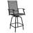 Corchado All-Weather PVC-Coated Polyester Swivel Patio Bar Height Stools with High Back and Armrests-1722881028
