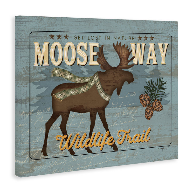 "Moose Way Wildlife Trail", art mural par Jennifer Pugh, H 30 po x l 40 po