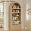 81" Tall Arched Bookshelf, 5-Tier Bookcase With Storage Drawer-462135936