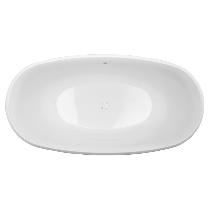 Liberty 63'' L Freestanding Soaking Bathtub, Glossy White