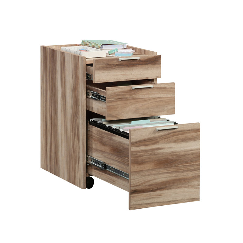File Pedestal, Brown Finish
