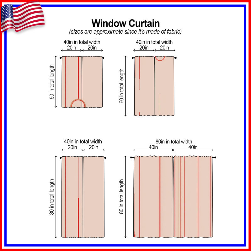 Rideaux obscurcissant et obscurcissant Lines - 2 panneaux, 20in x 80in - 2 panels, Obscurcissement de chambre