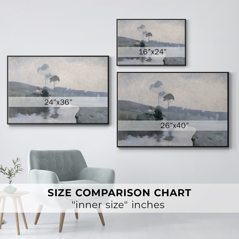 " Vintage Landscape - DCCLXXVI ", Black Floater Framed Canvas, 17" H x 25" W x 2'' D