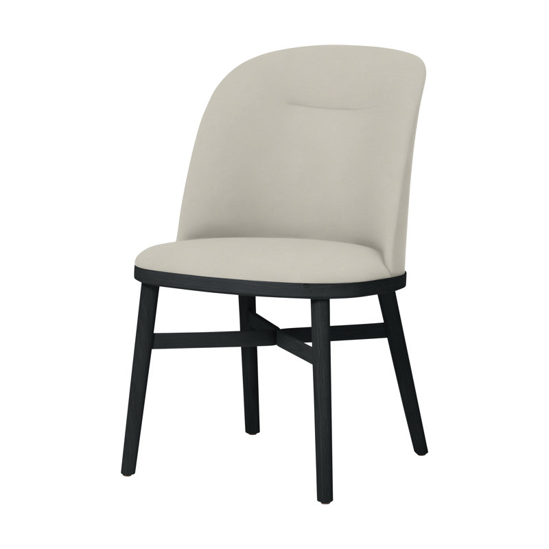 Chaise de salle à manger Bund de Neri & Nu, Chêne gris, Ivoire Milano 5020