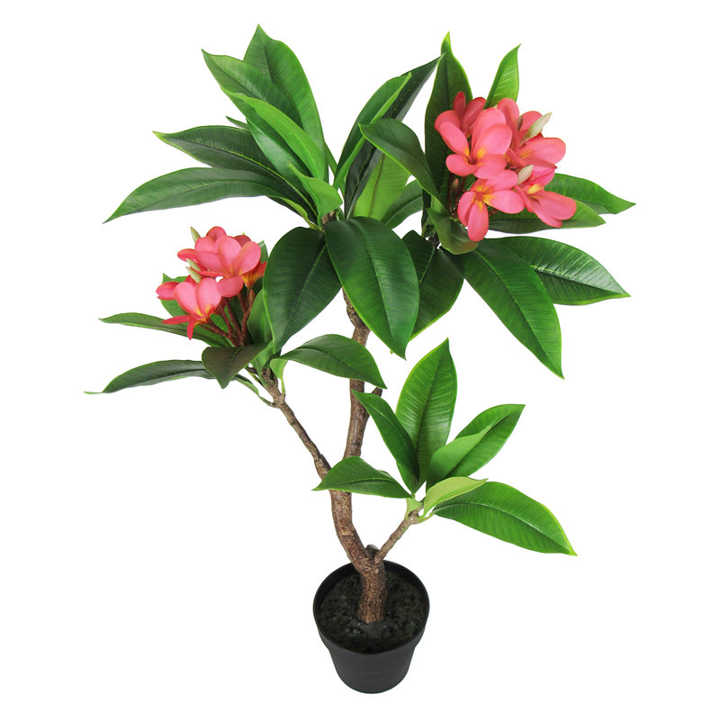 Plumeria artificiel 36 po en pot