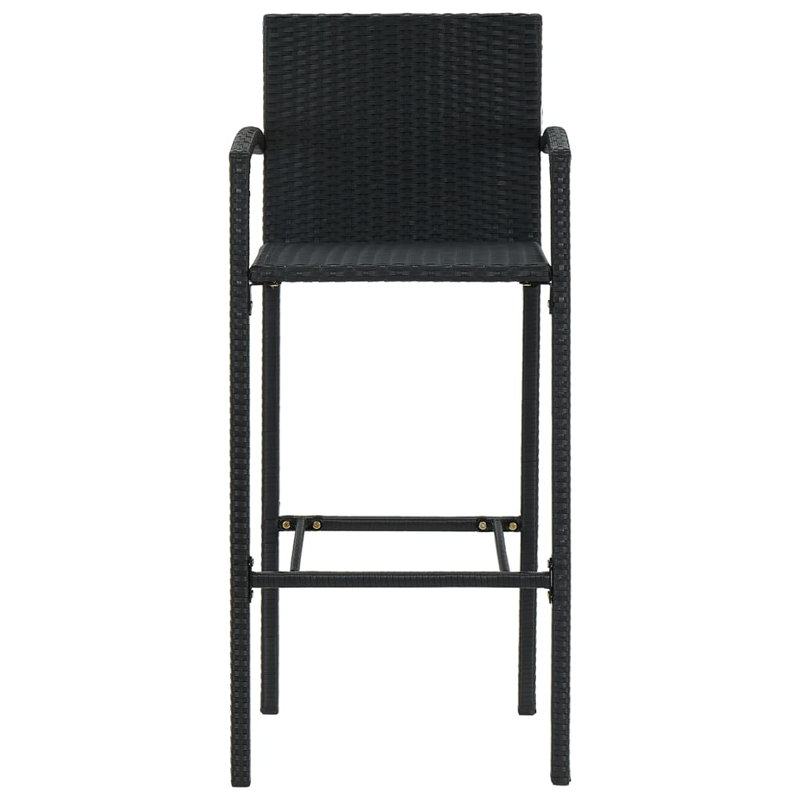 Kristna Square 4 Person 70cm Long Bar Height Dining Set, Black