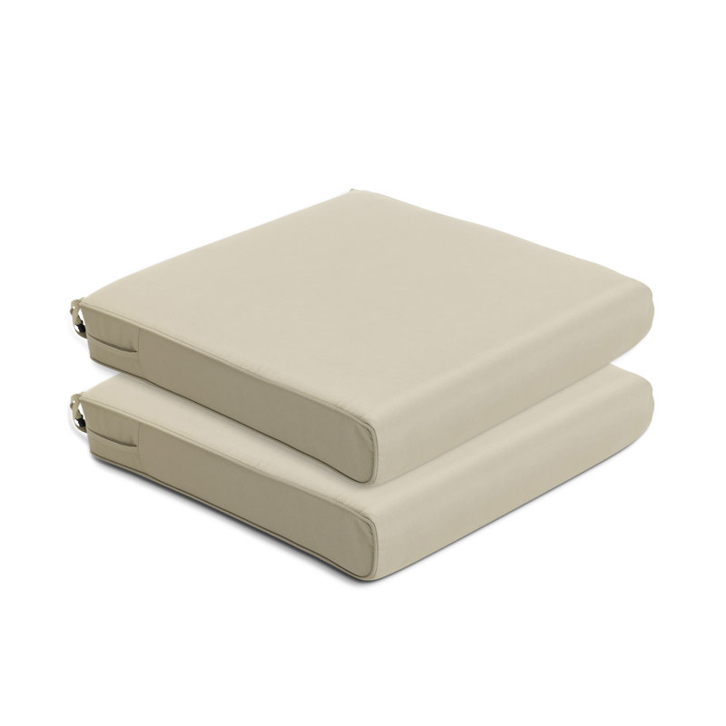 Outdoor 4'' Dining Chair Seat Cushion, 23" W x 26" D, Khaki