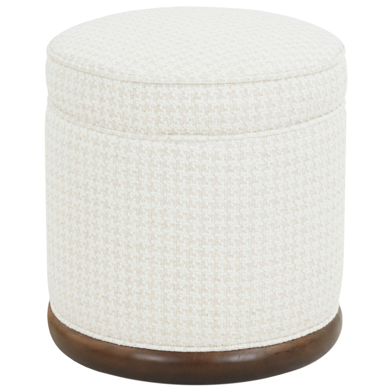 Fiorelli Round Boucle Ottoman, White