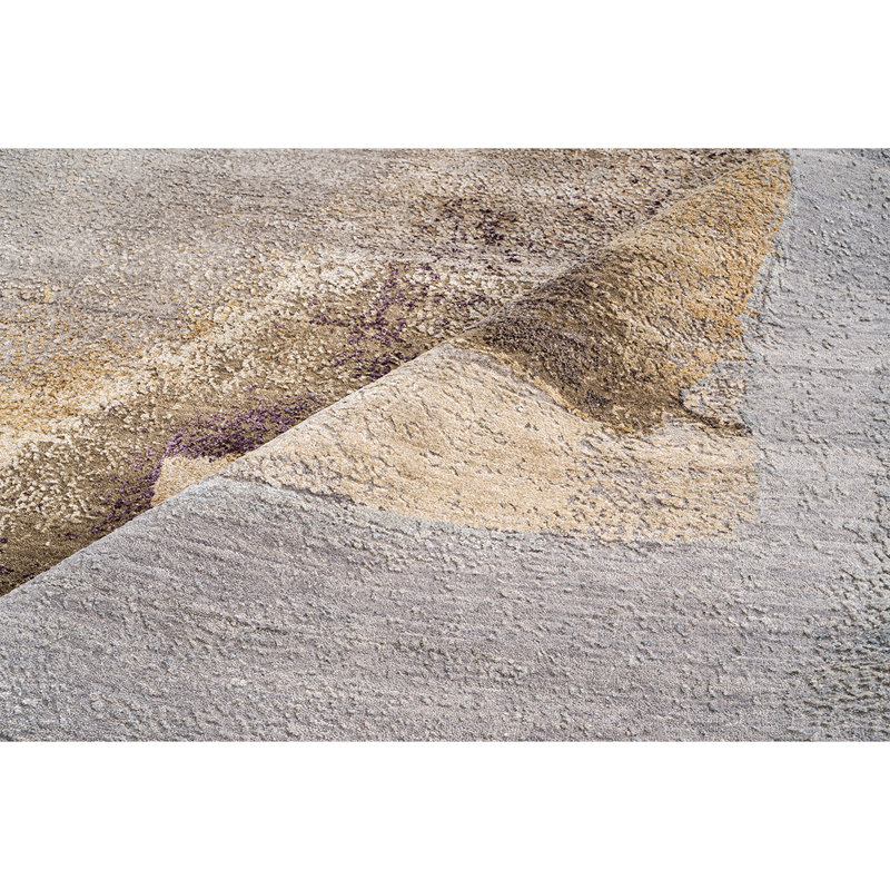 Hand Knotted Abstract Indoor Rug, Rectangle 9' x 12'