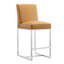 Tabouret de comptoir rembourré en cuir végétalien Element-1832167614-1840703713