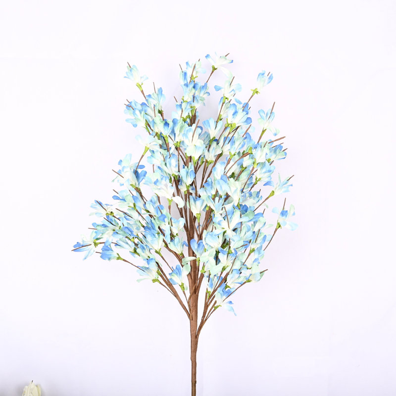 Faux forsythia, arrangement de fleurs, Bleu clair