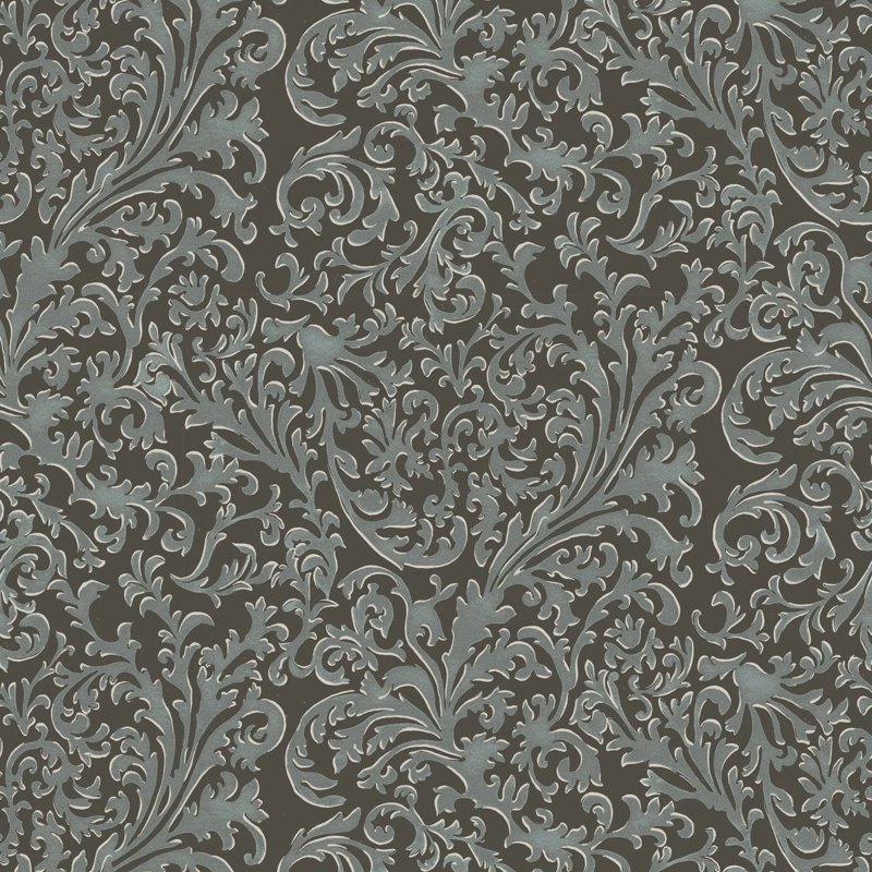 Florentine Vine - Wallpaper, Midnight, Premium Paper