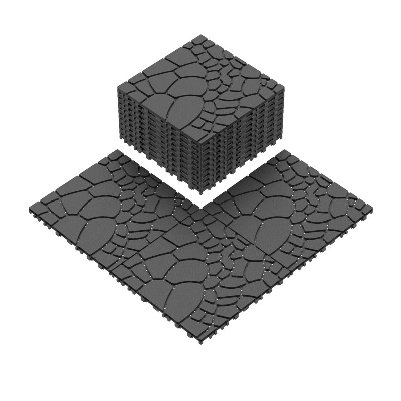 Carreaux de terrasse de patio en pierre de 12 po, tuiles de terrasse à emboîtement de module de bricolage, tuiles de cour faciles et rapides à installer pour le porche de la cour arrière du balcon de la piscine 44 pièces