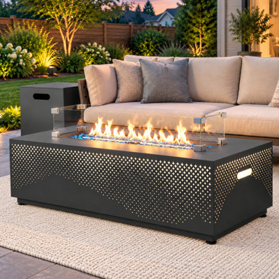 42" W Smokeless Fire Pit Table with Hidden Fuel Tank