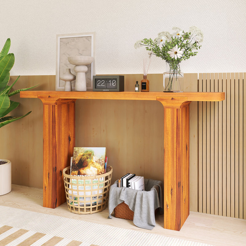 Console 60,00 po avec pieds de plancher, Naturel